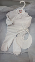 White Babidu set&bib