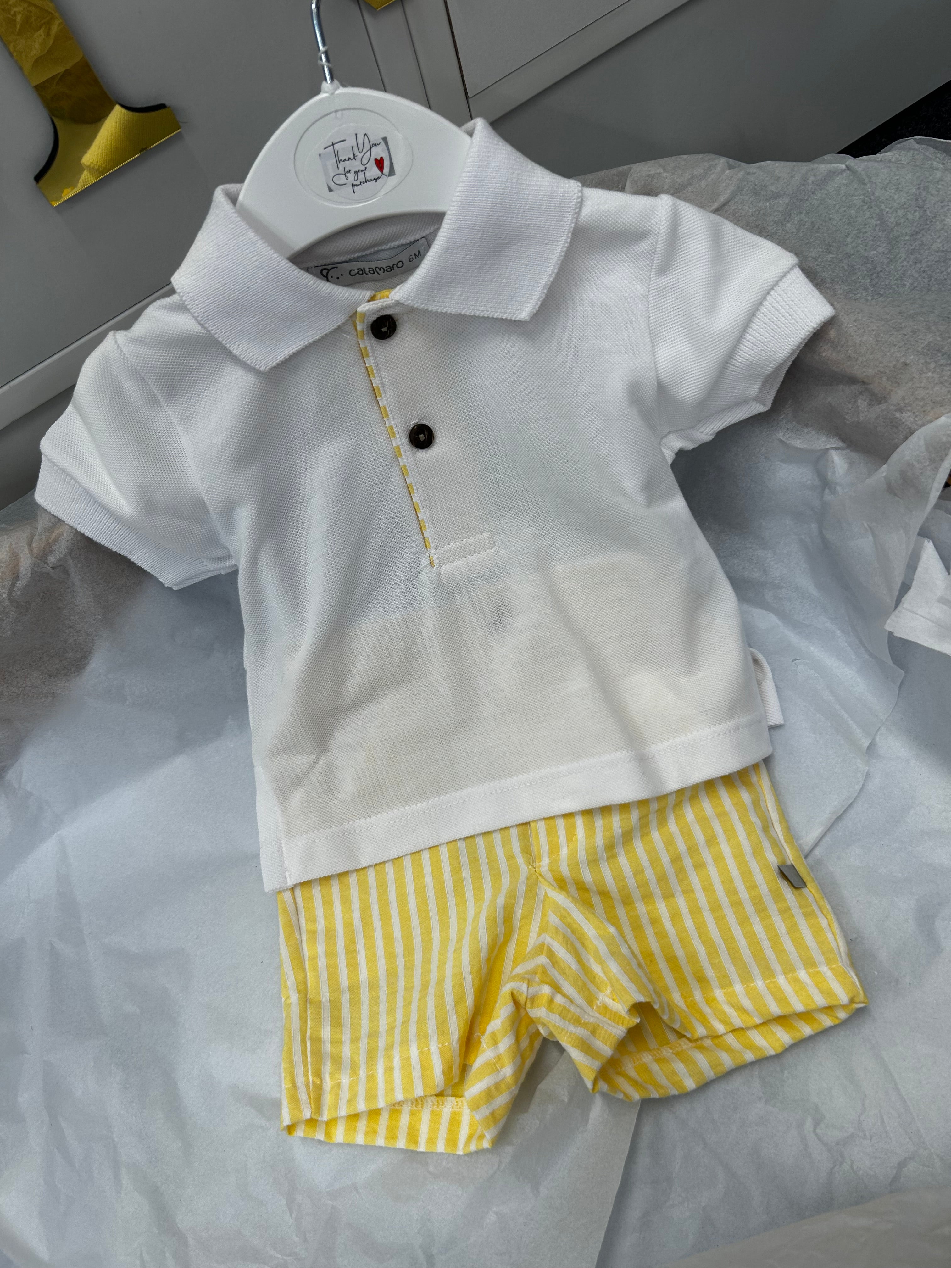 Lemon stripe short set