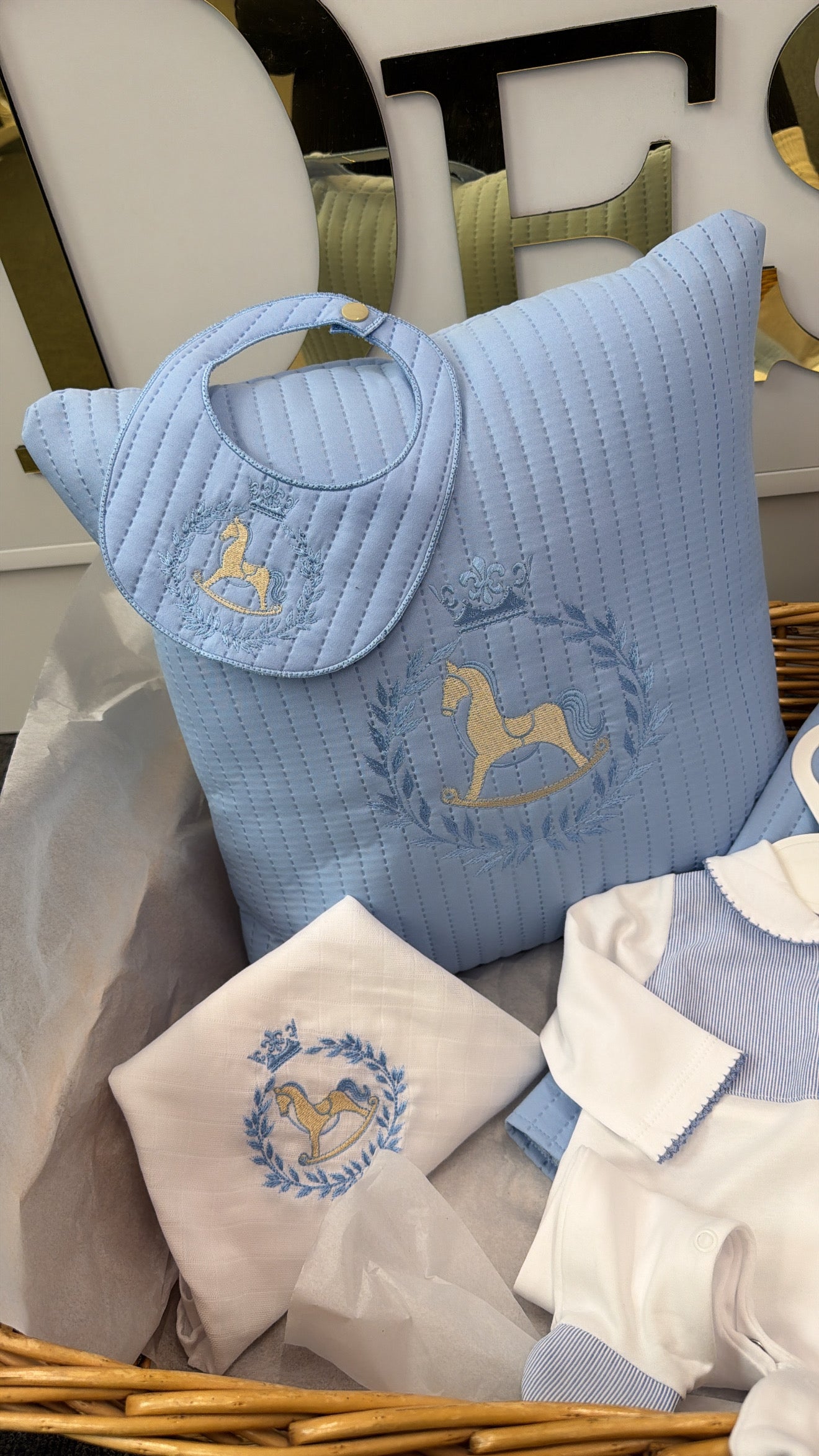 Blue Rocking horse hospital set