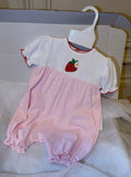 Strawberry pima cotton romper
