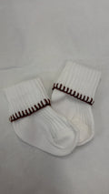 Chocolate brown hand embriodered socks