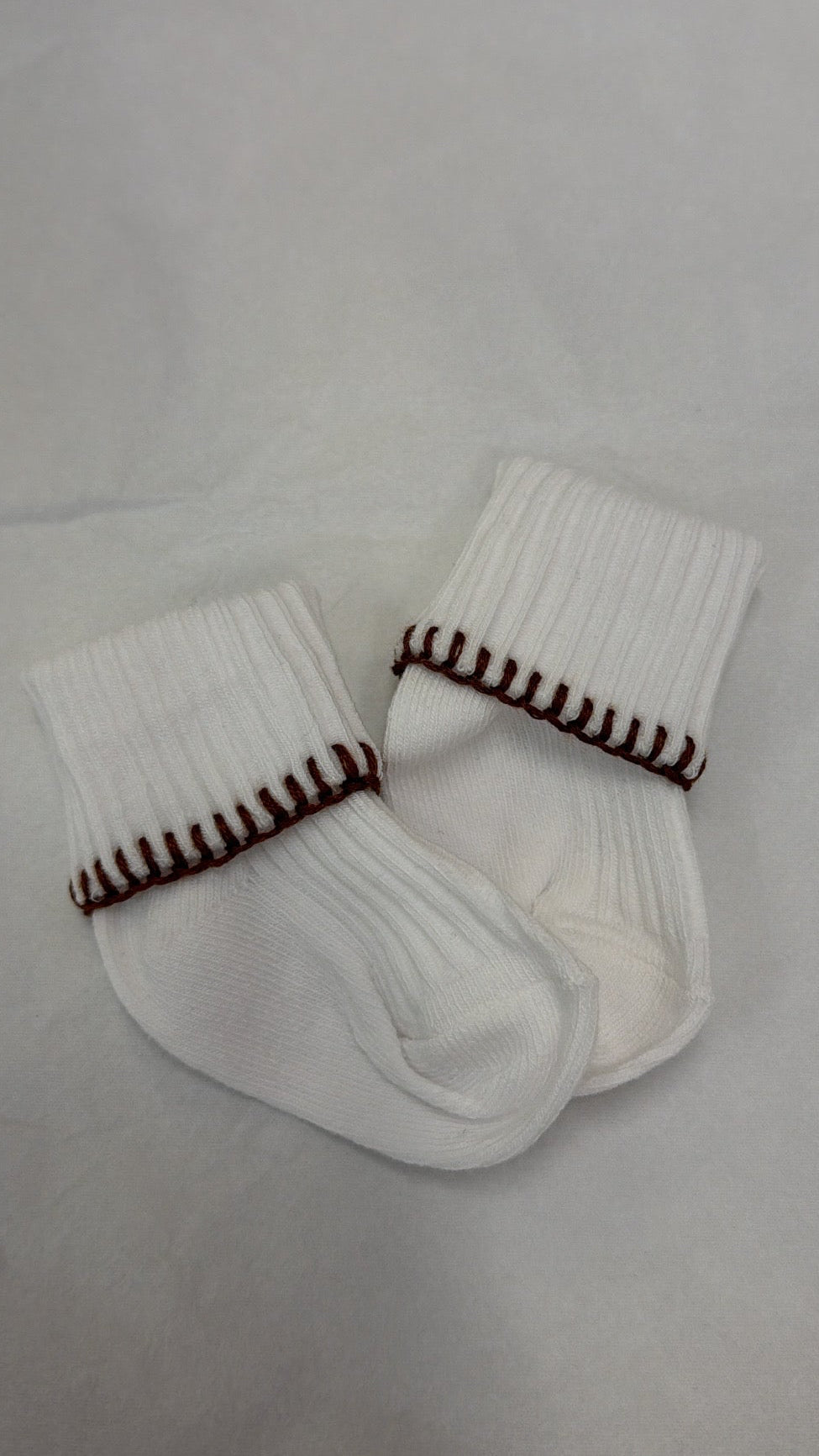 Chocolate brown hand embriodered socks