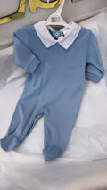 Dusky blue star babygrow