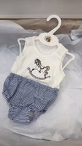 Rocking horse vest&pant set