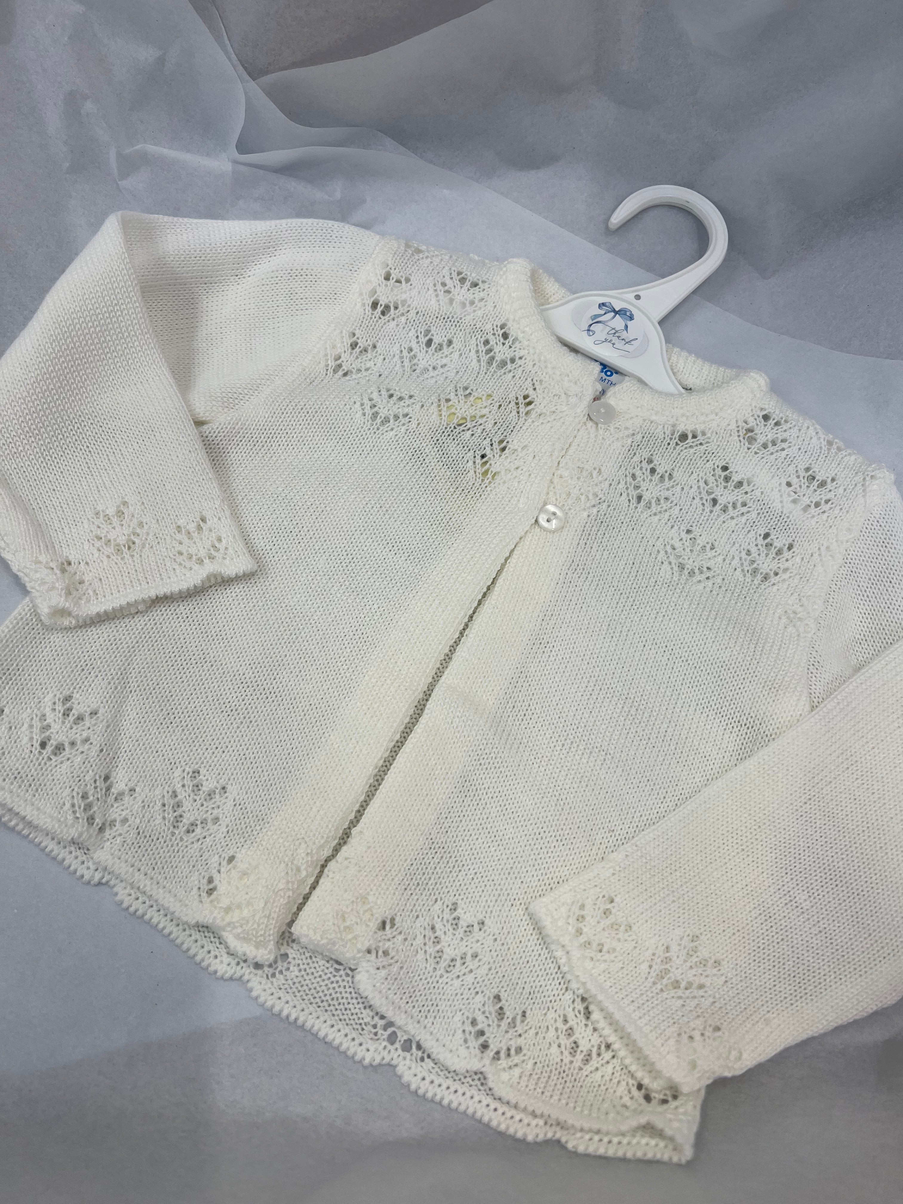 White cardigan