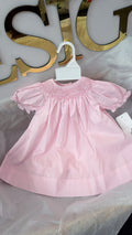 Pink smocked day Dress