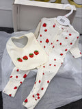 Cream Strawberry Babygrow