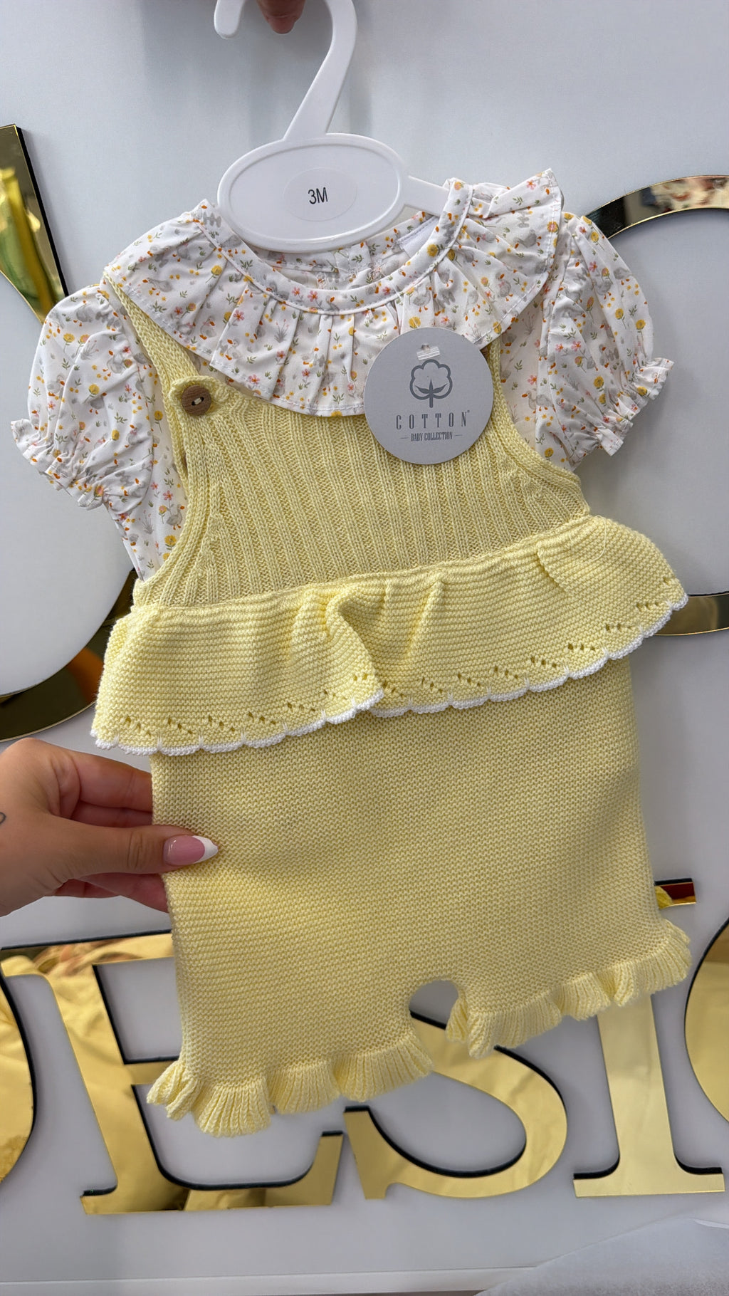 Yellow knit duck set
