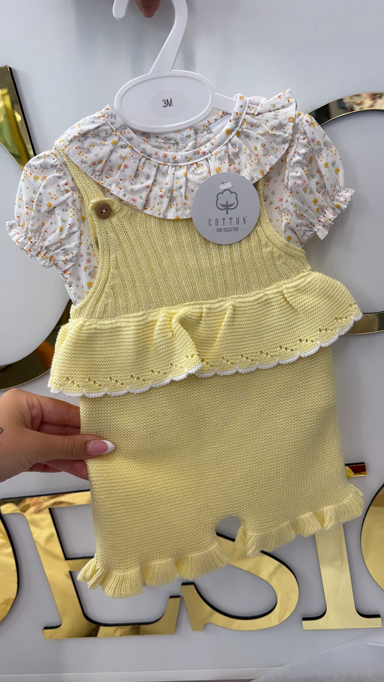 Yellow knit duck set
