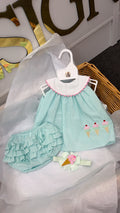 Backless top&pants set with bow headband