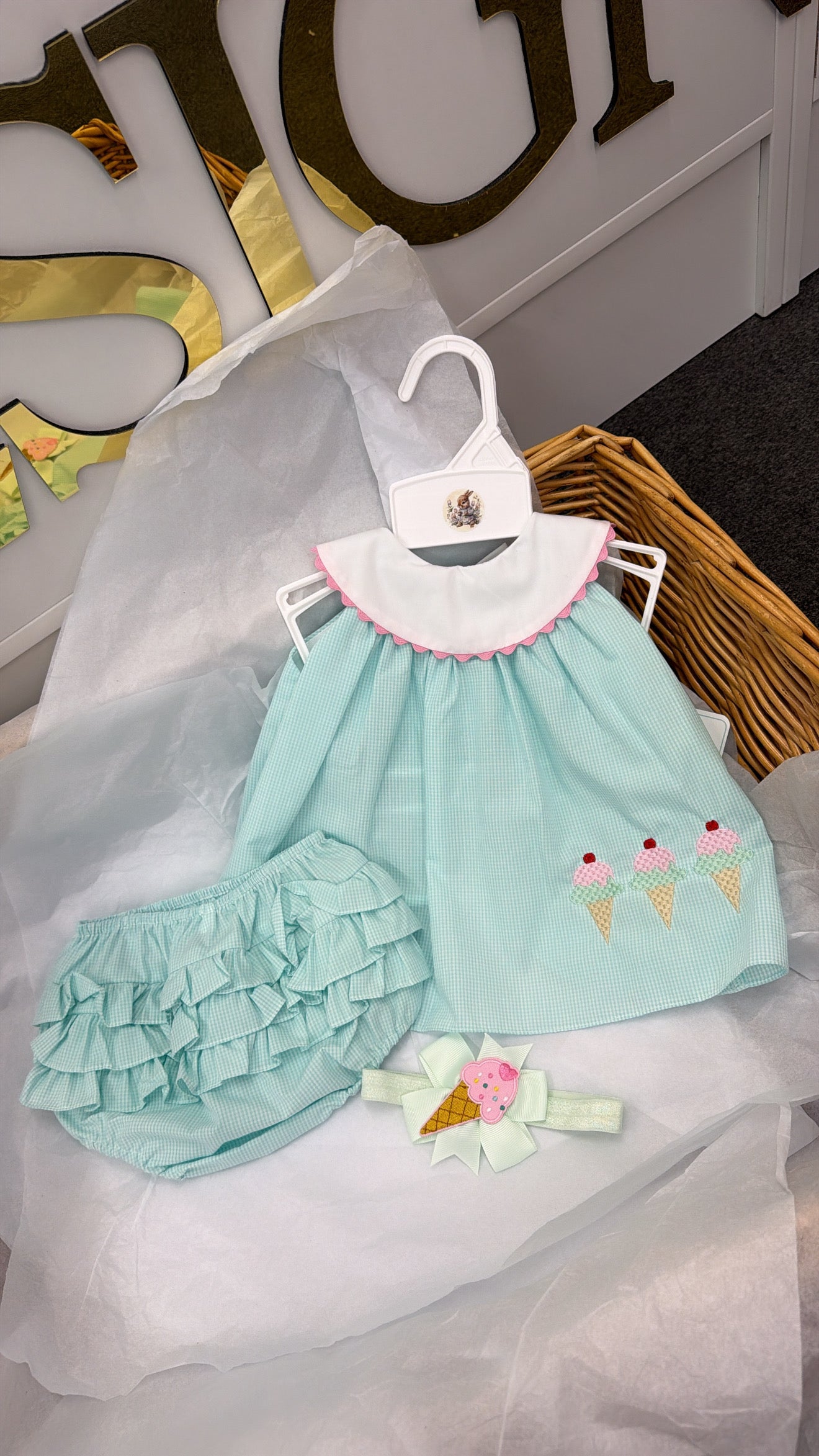 Backless top&pants set with bow headband