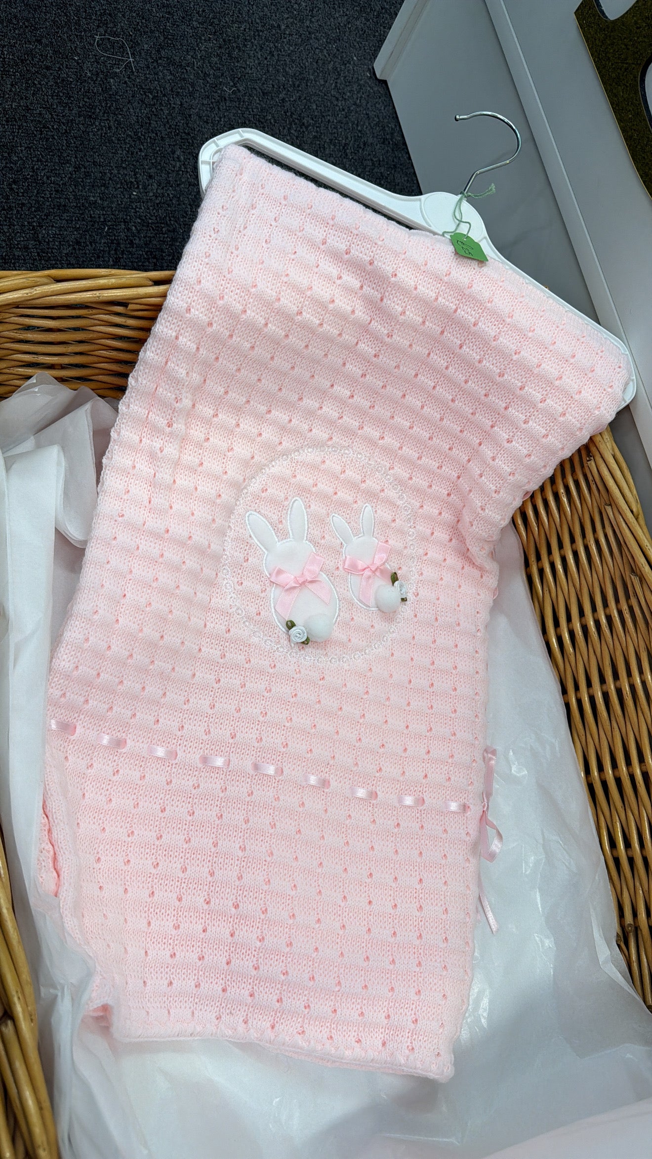Pink girl bunny shawl