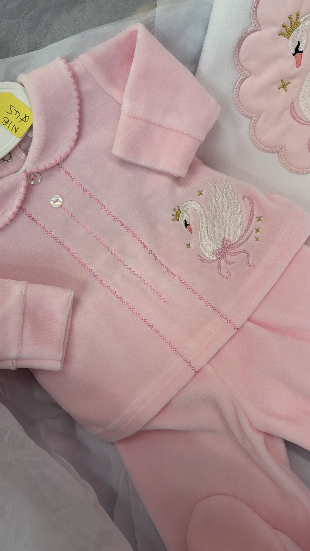 Swan outfit and bib (blanket sold separately)