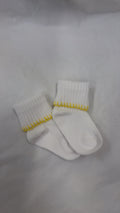 Yellow hand embroidered socks