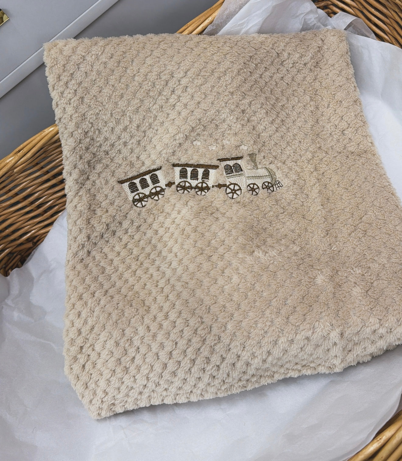 Chocolate Train blanket