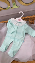Girls Mint green babygrow