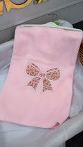 Pink ditsy rose blanket