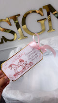 NEW - Pink Rocking horse & toys arrival tag (girl)