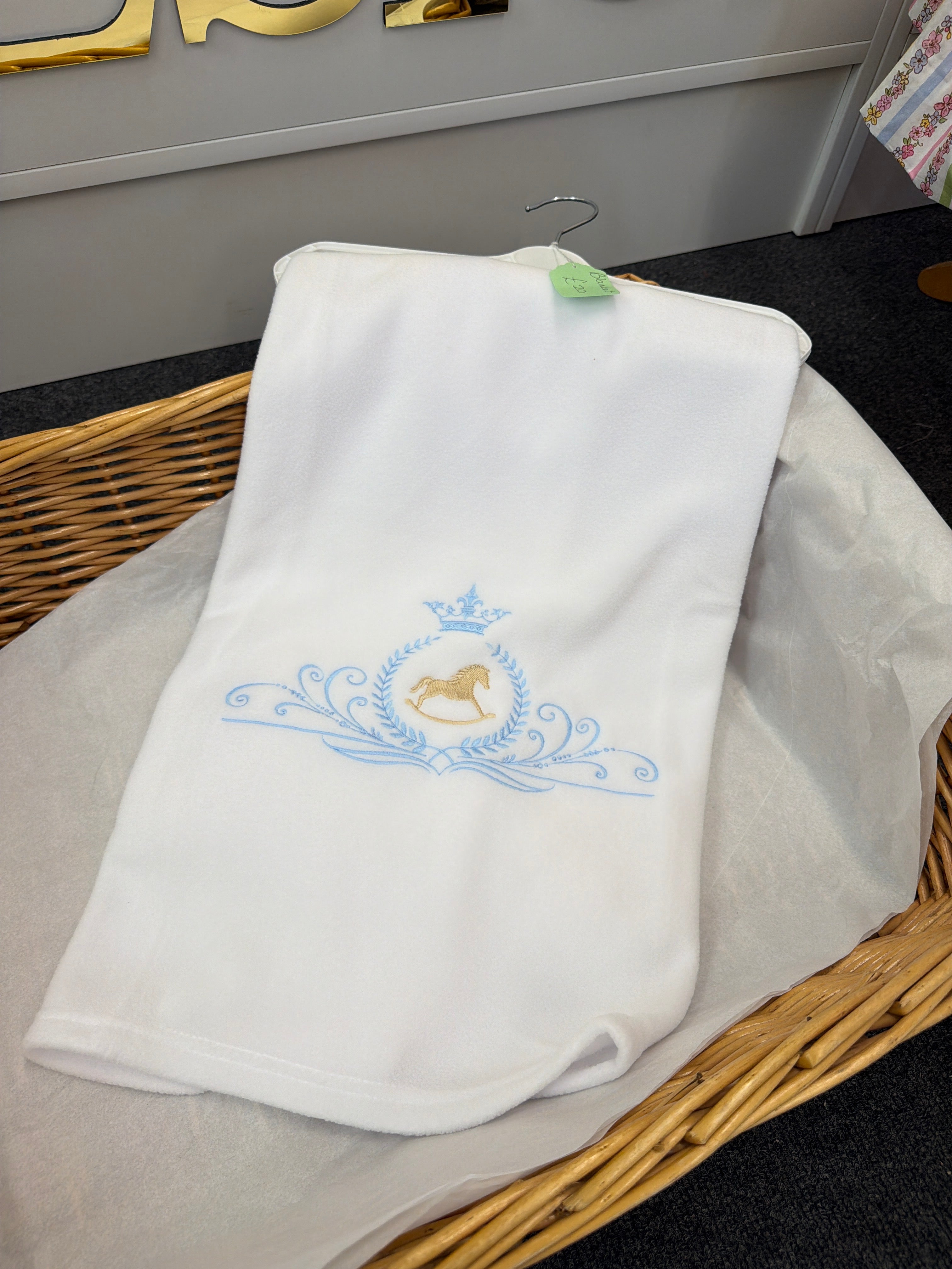 Baby blue horse blanket