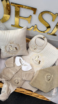 Beige rocking horse mini cushion