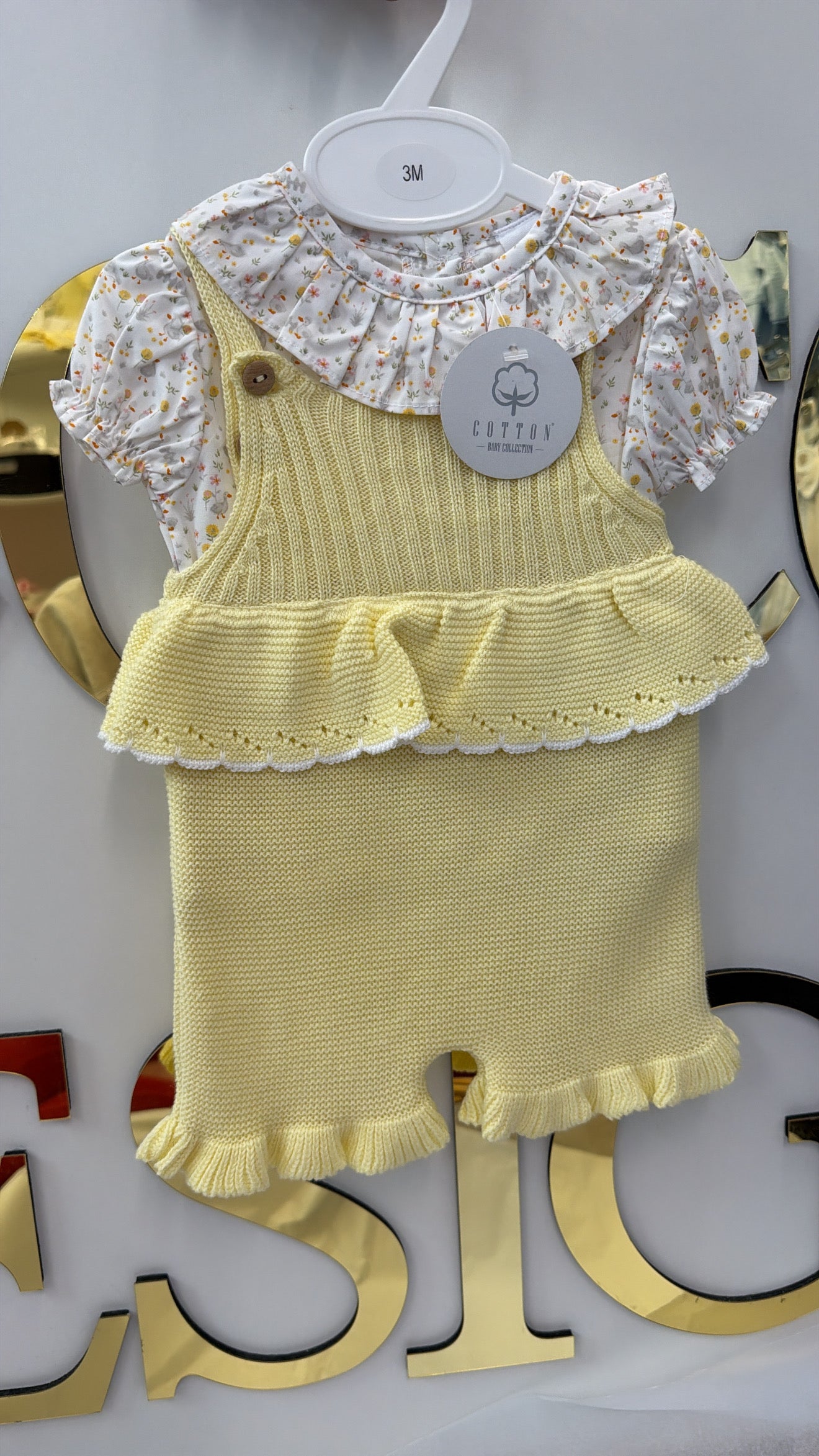 Yellow knit duck set