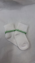 Hand embroidered green socks