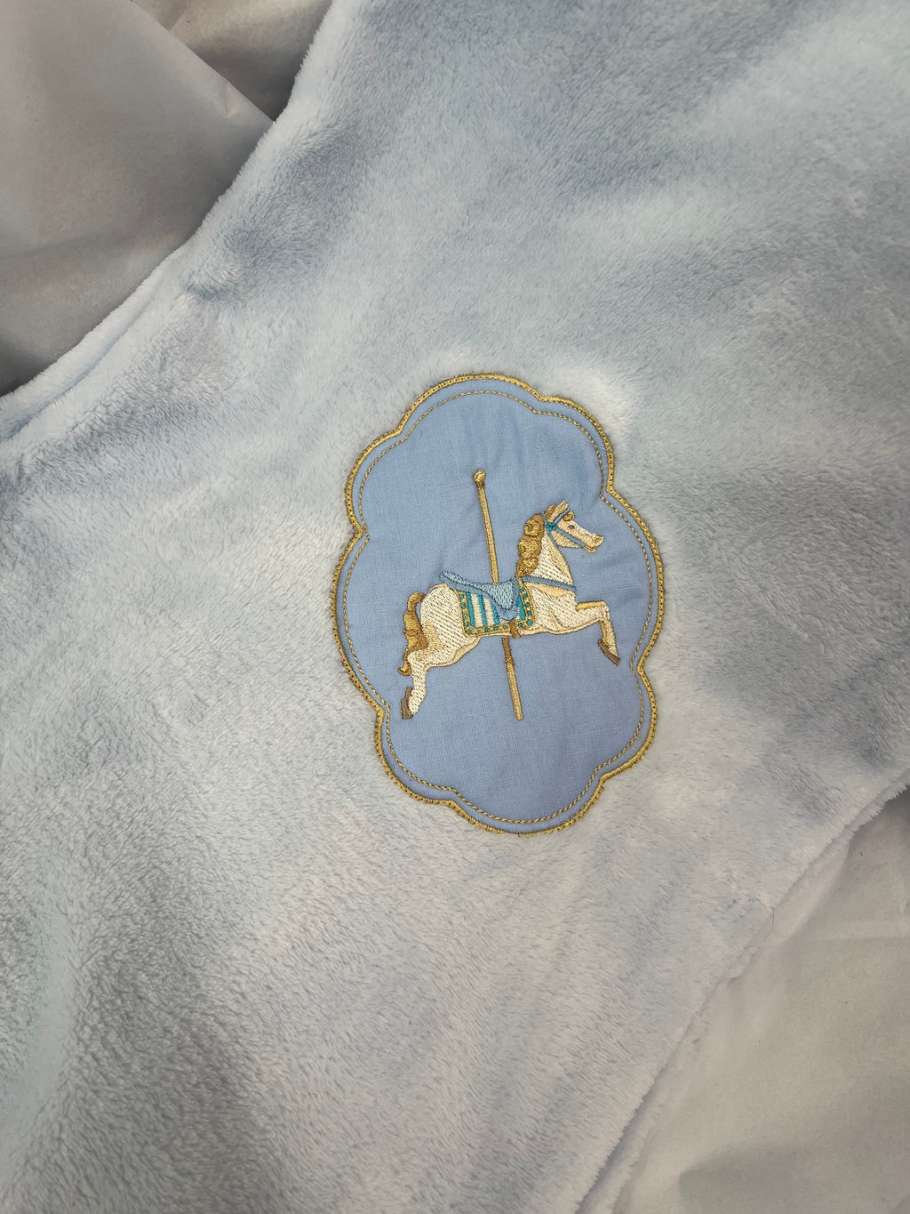 Blue galloper horse Blanket
