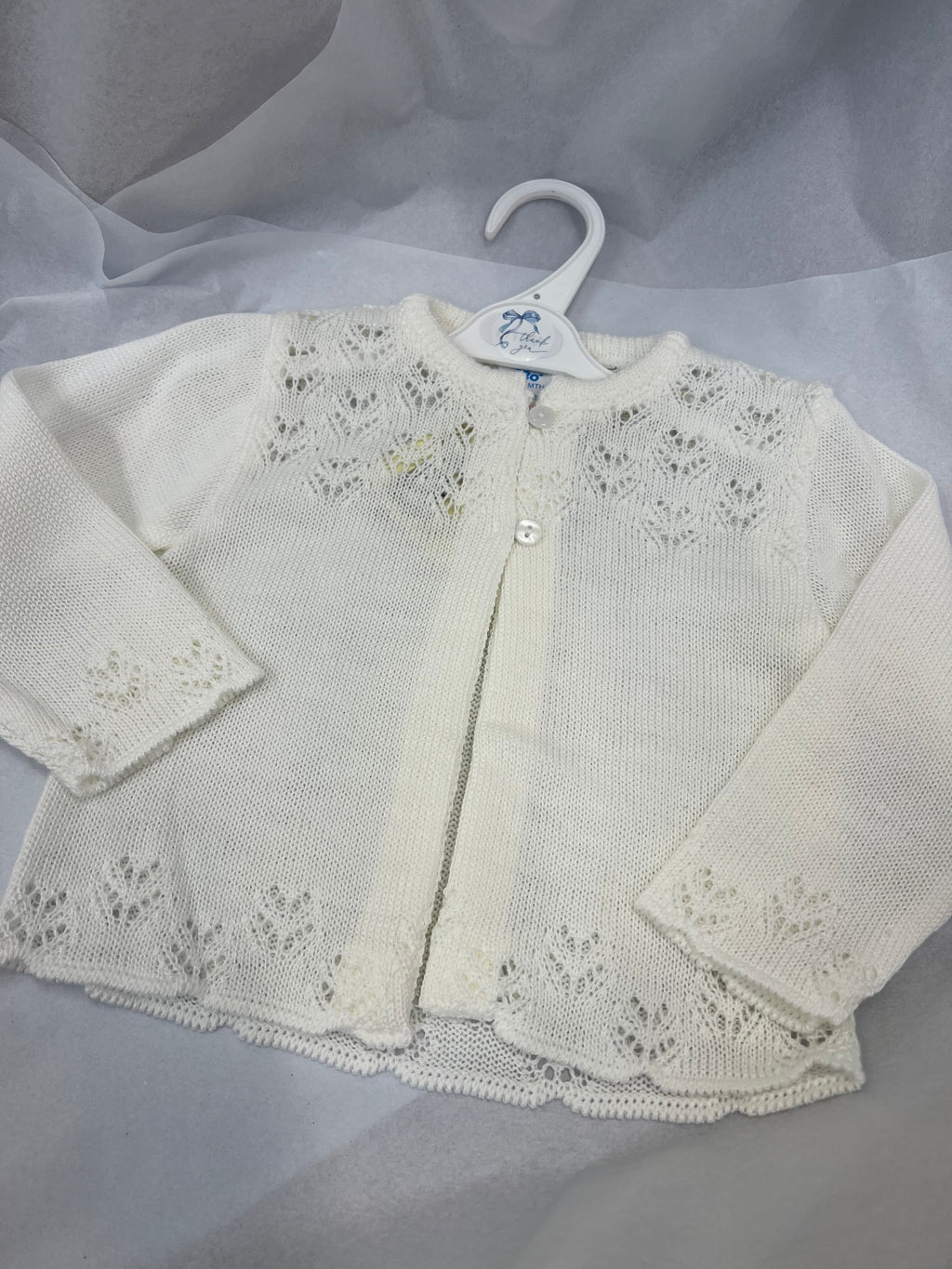 White cardigan