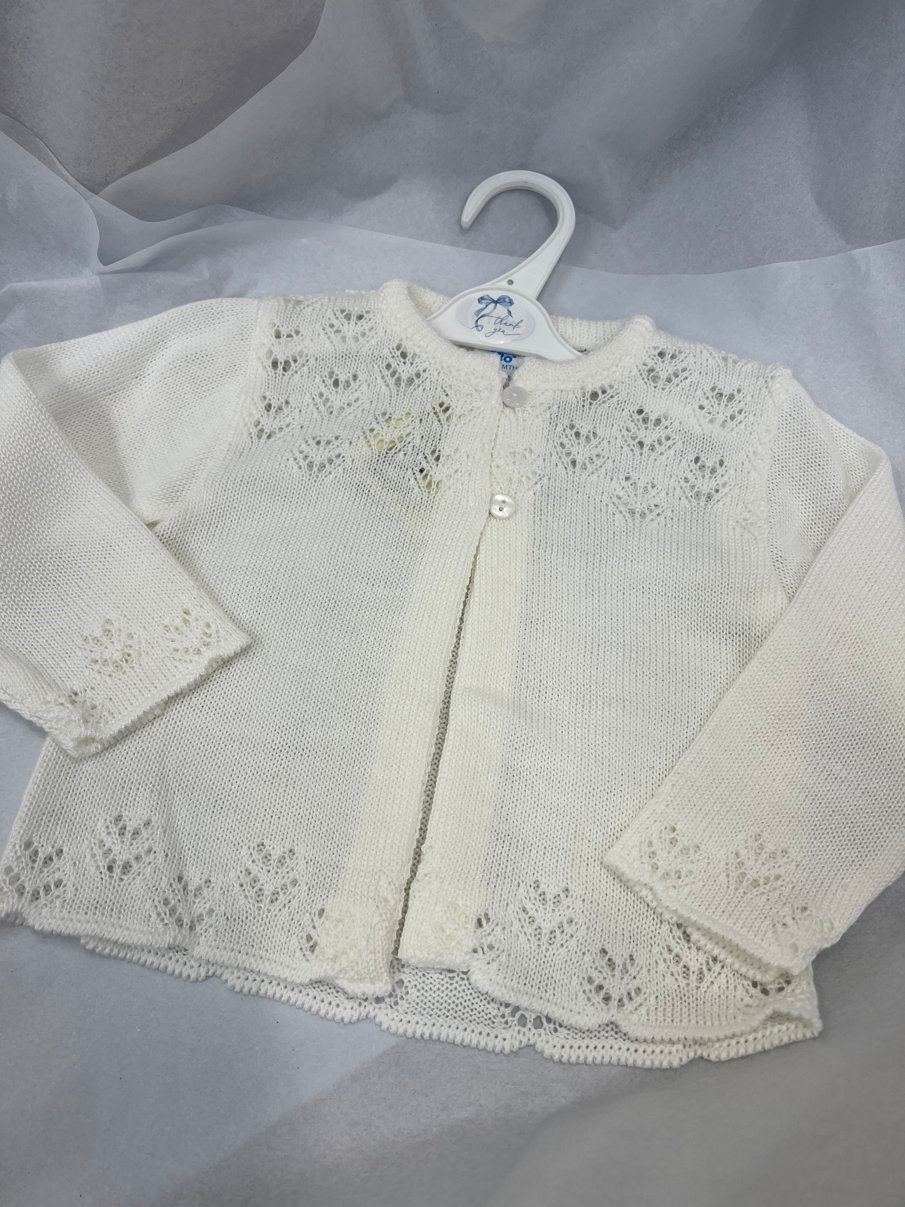 White cardigan