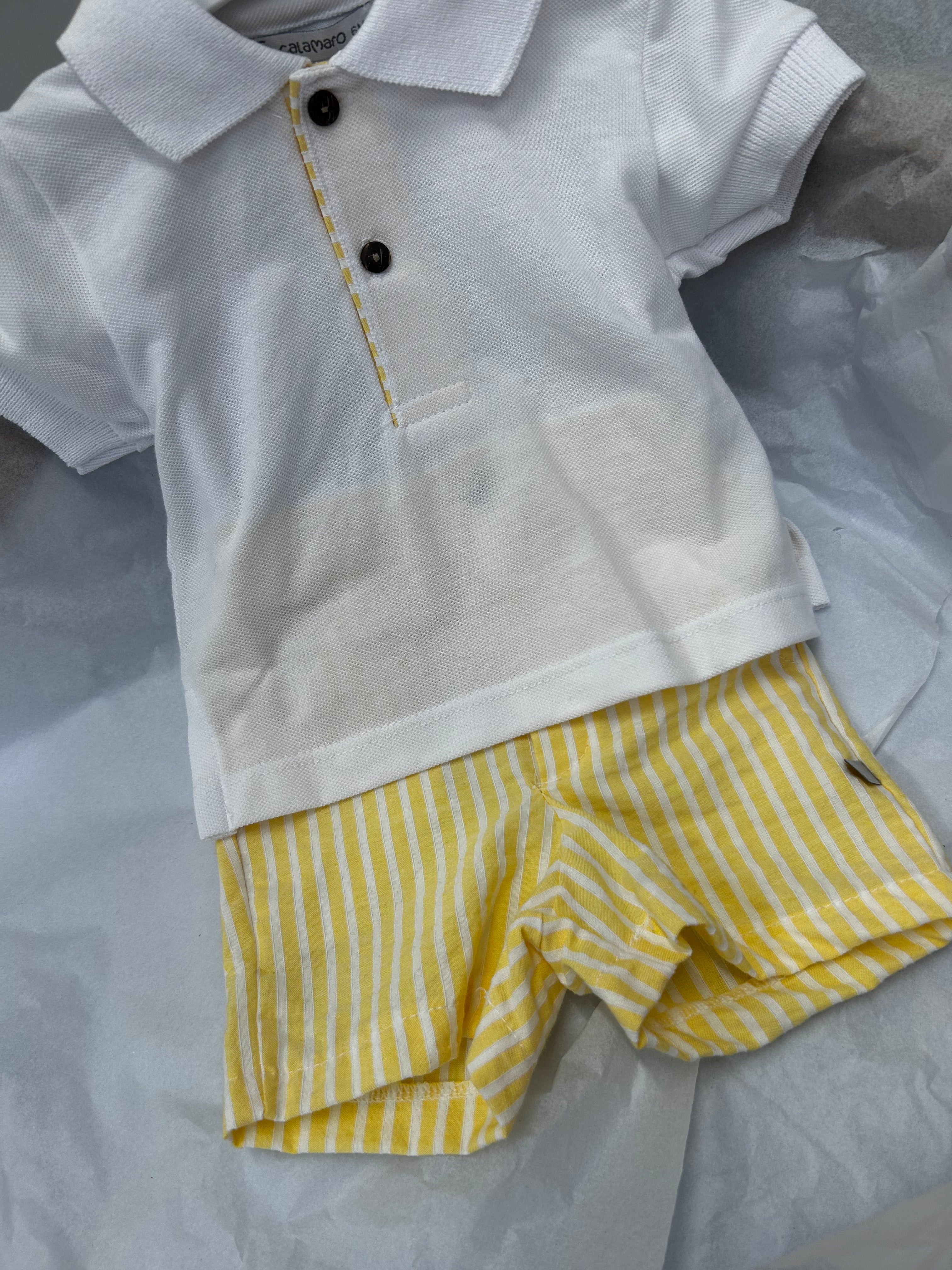Lemon stripe short set