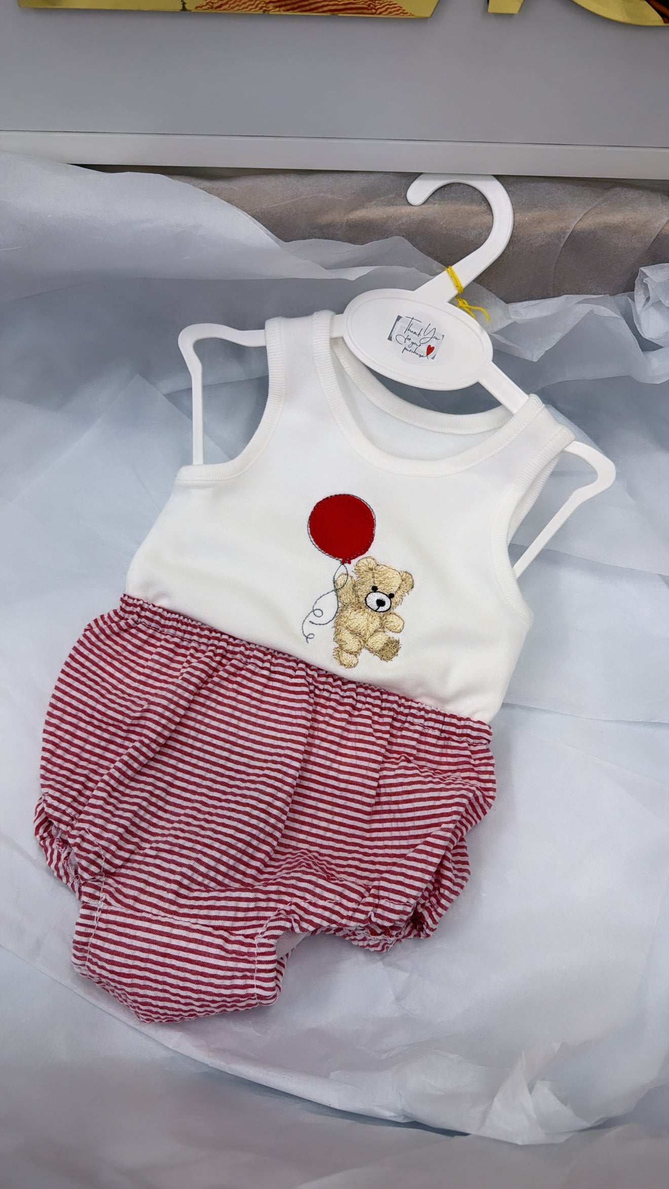 Bear with balloon vest&pants