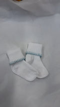Hand embroidered Baby blue socks