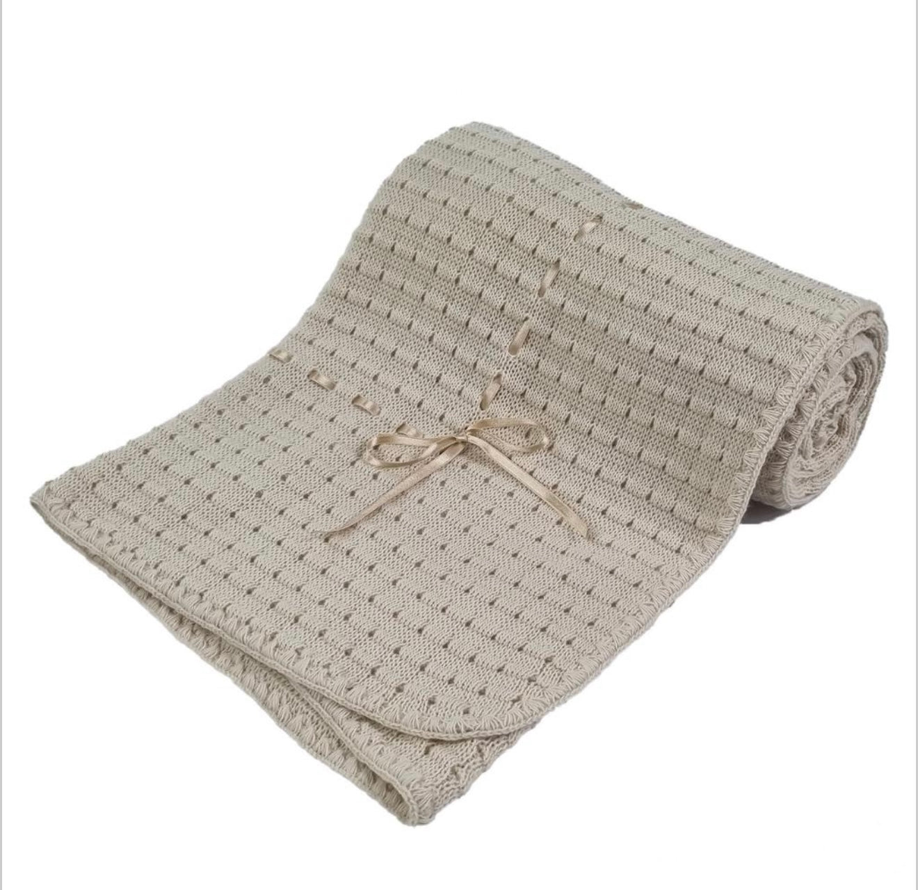 Beige shawl blanket
