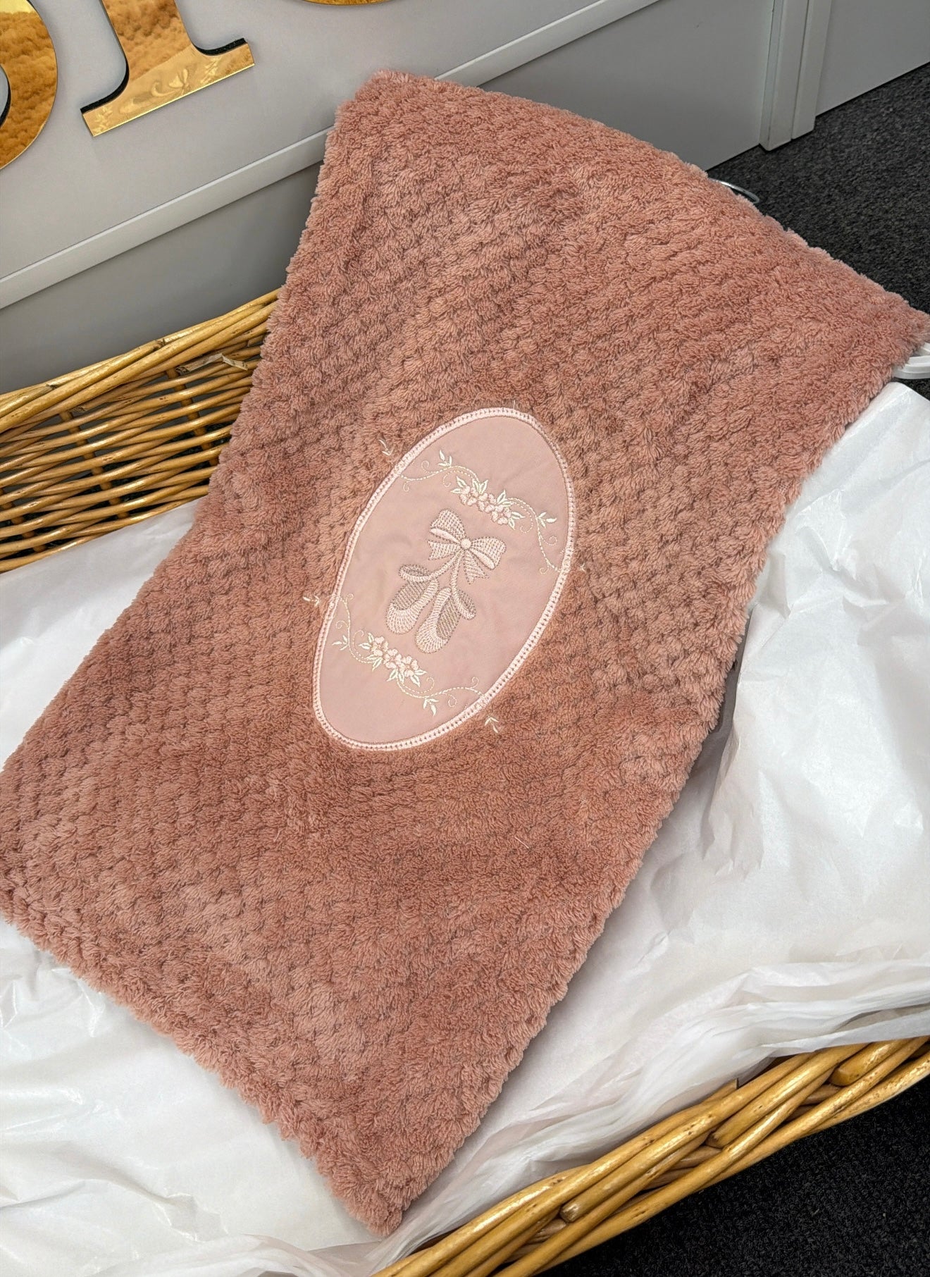 Blush pink blanket
