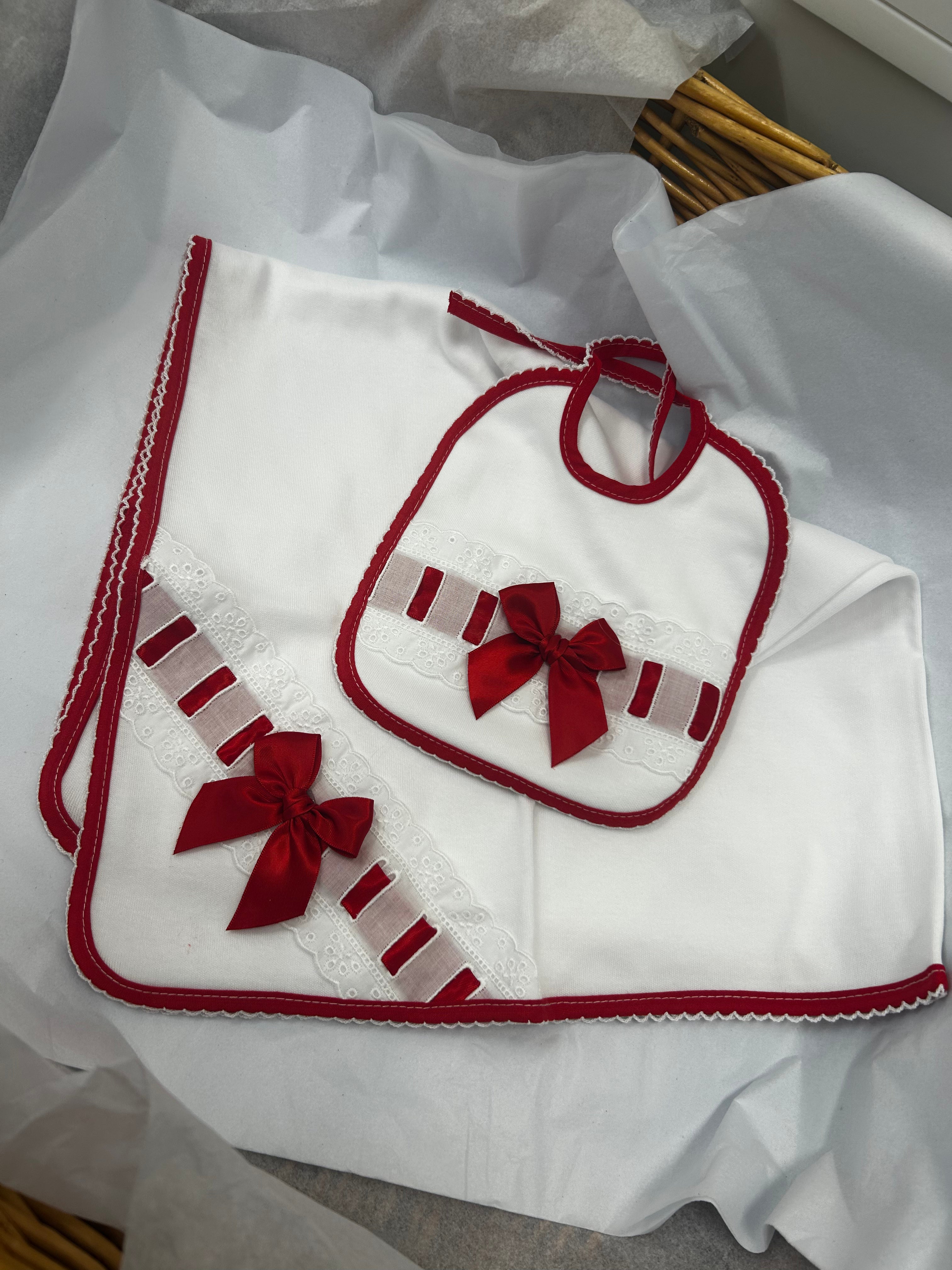 Personalised Bib & large muslin set  ( 1 x bib & 1 x muslin per set )