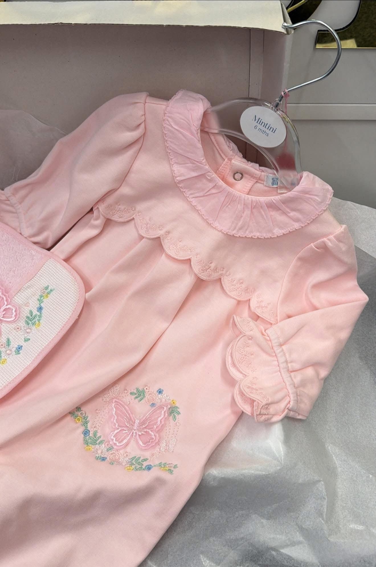 3d Butterfly Mintini babygrow