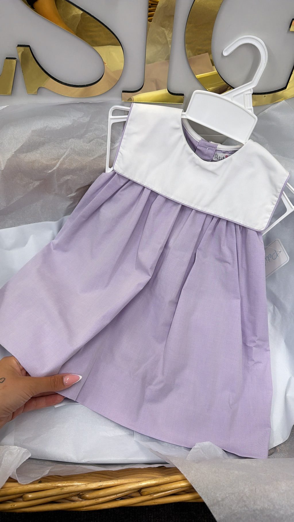 Lilac dress and pants. Free personalisation