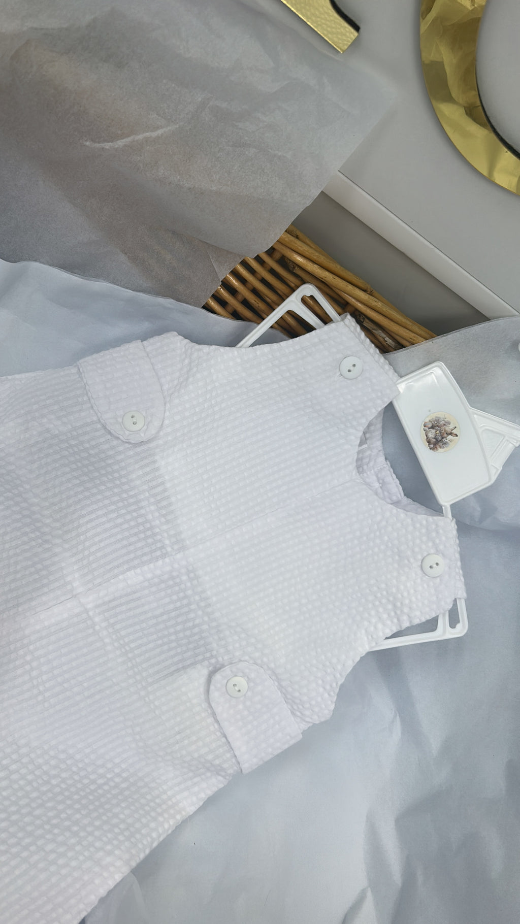 White stripe playsuit. Free personalisation