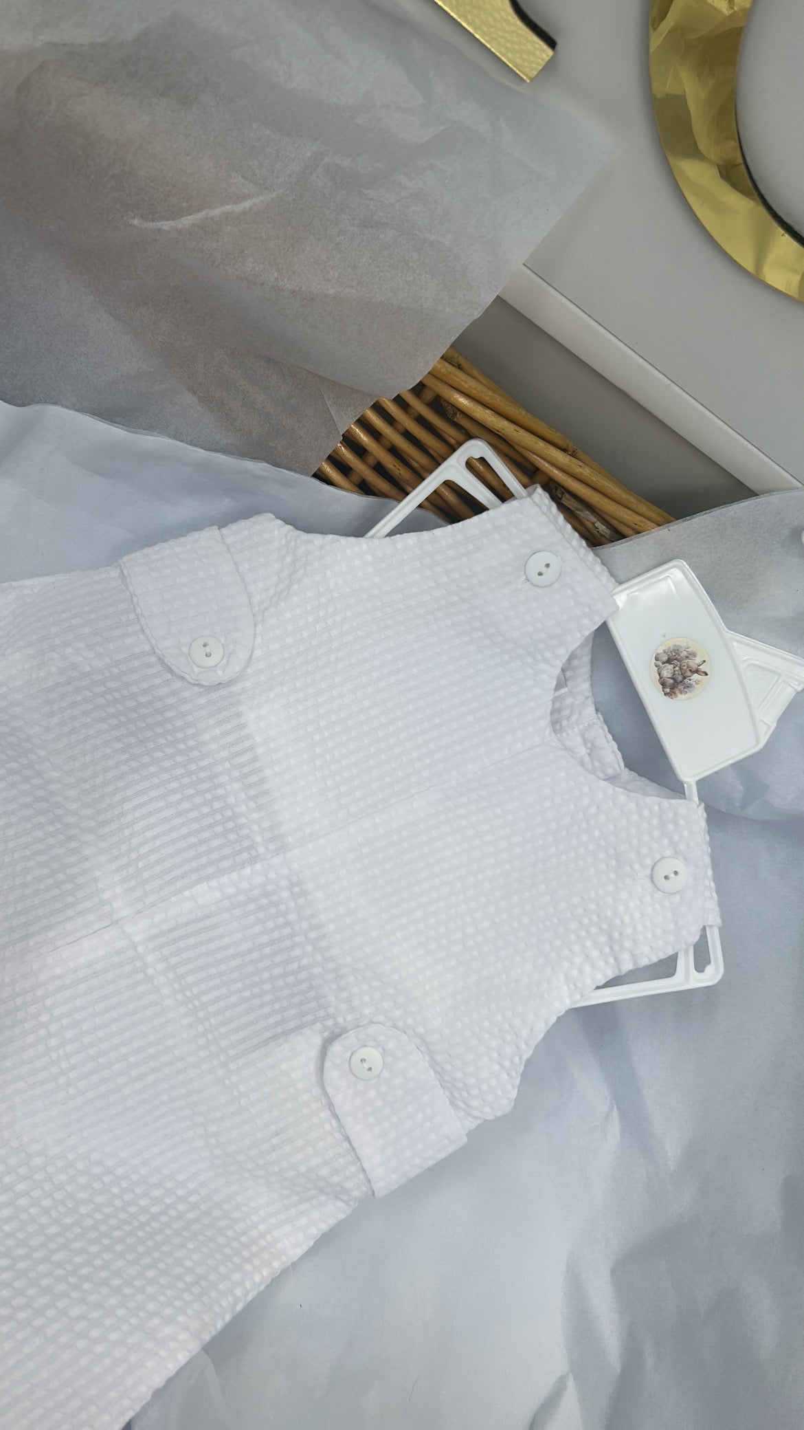 White stripe playsuit. Free personalisation