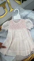 Pink smocked dress