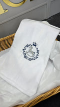 Navy rocking horse blanket