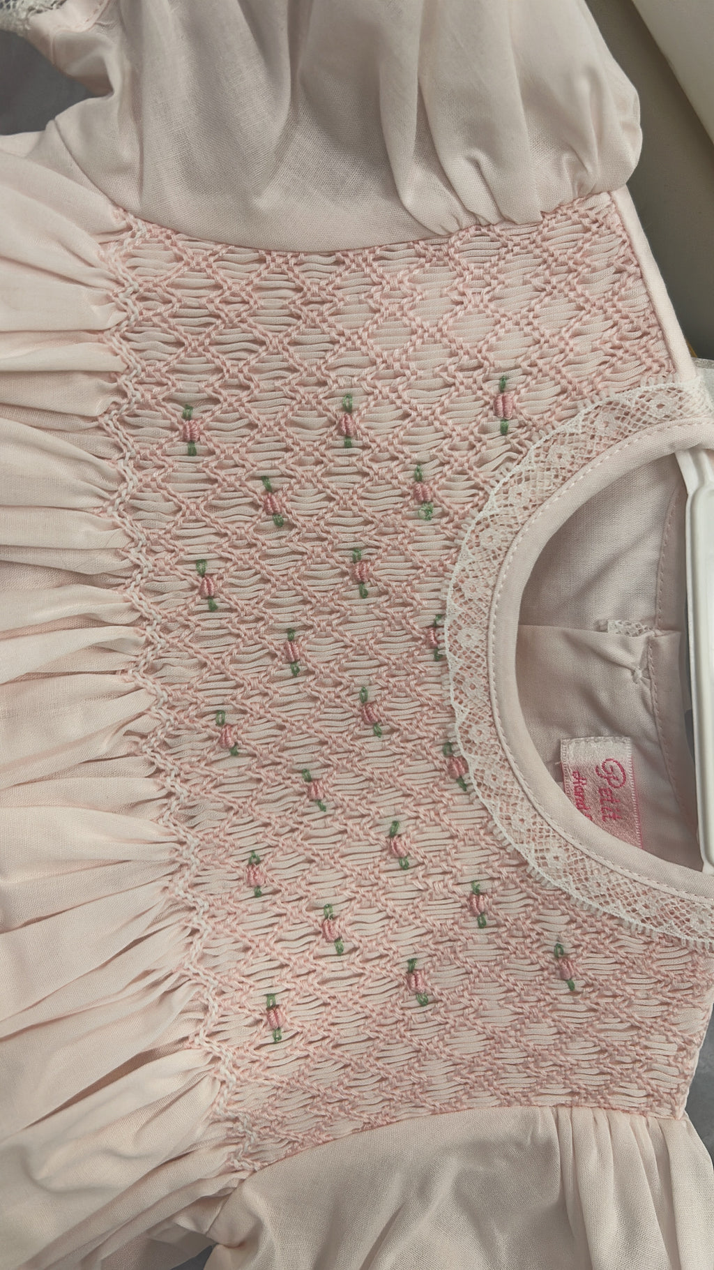 Pink smocked dress