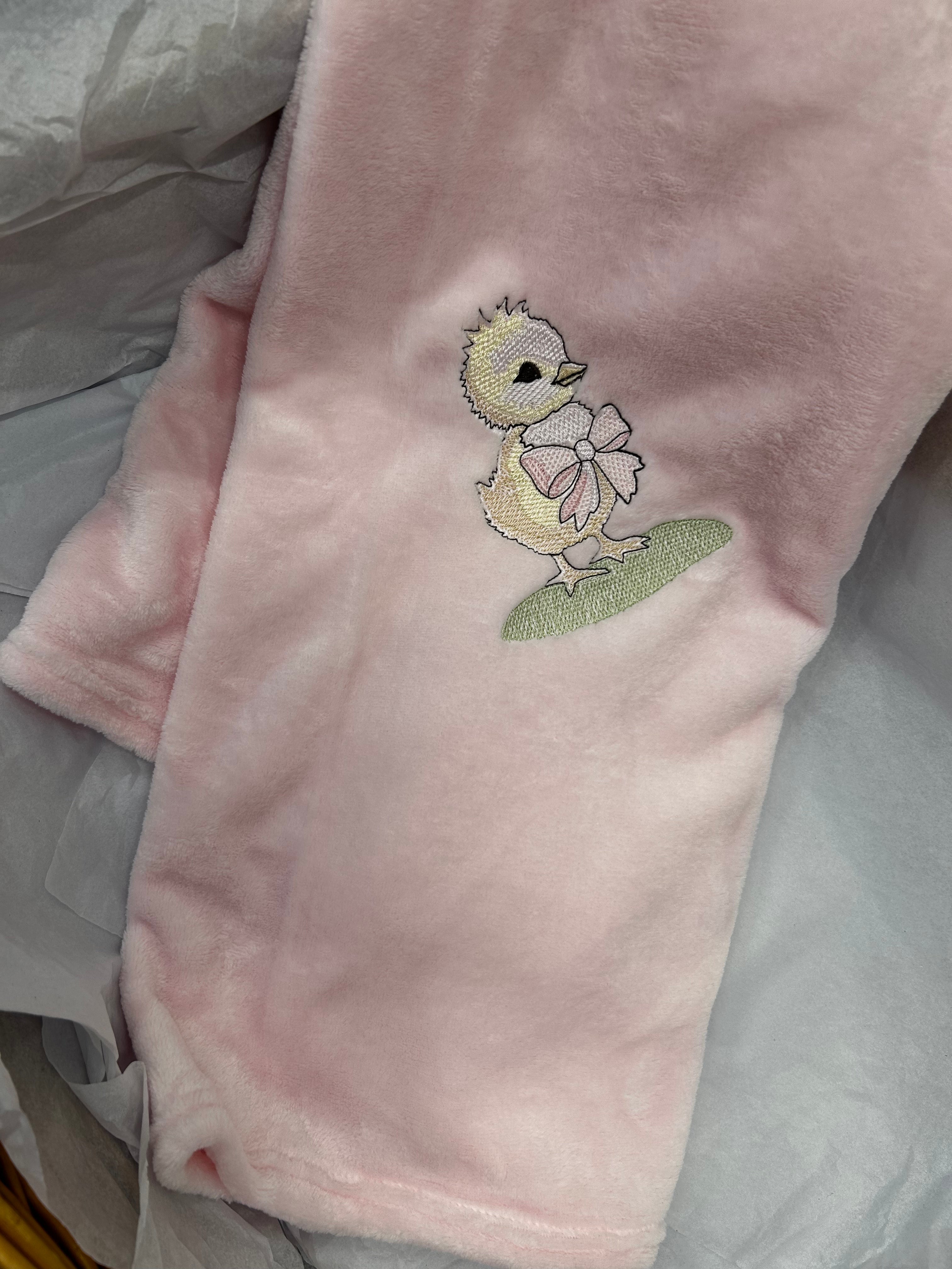 Pink chick blanket