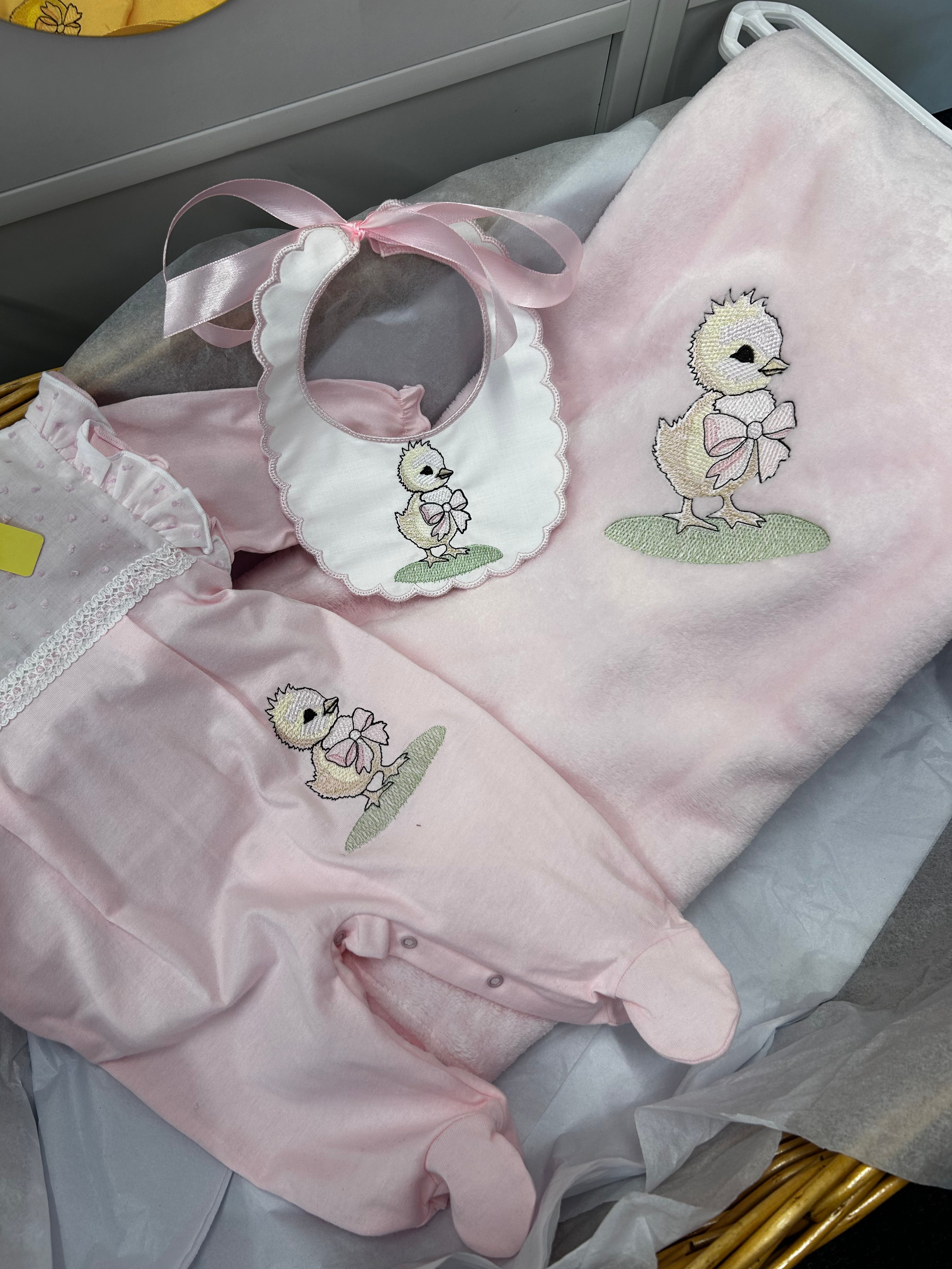 Pink chick blanket