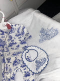 Blue toile