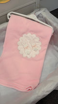 Pink bunny fleece blanket only