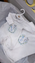 It’s a boy babygrow and blanket