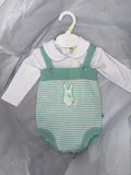 Mint green bunny romper