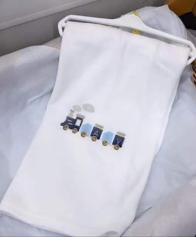 Baby train blanket
