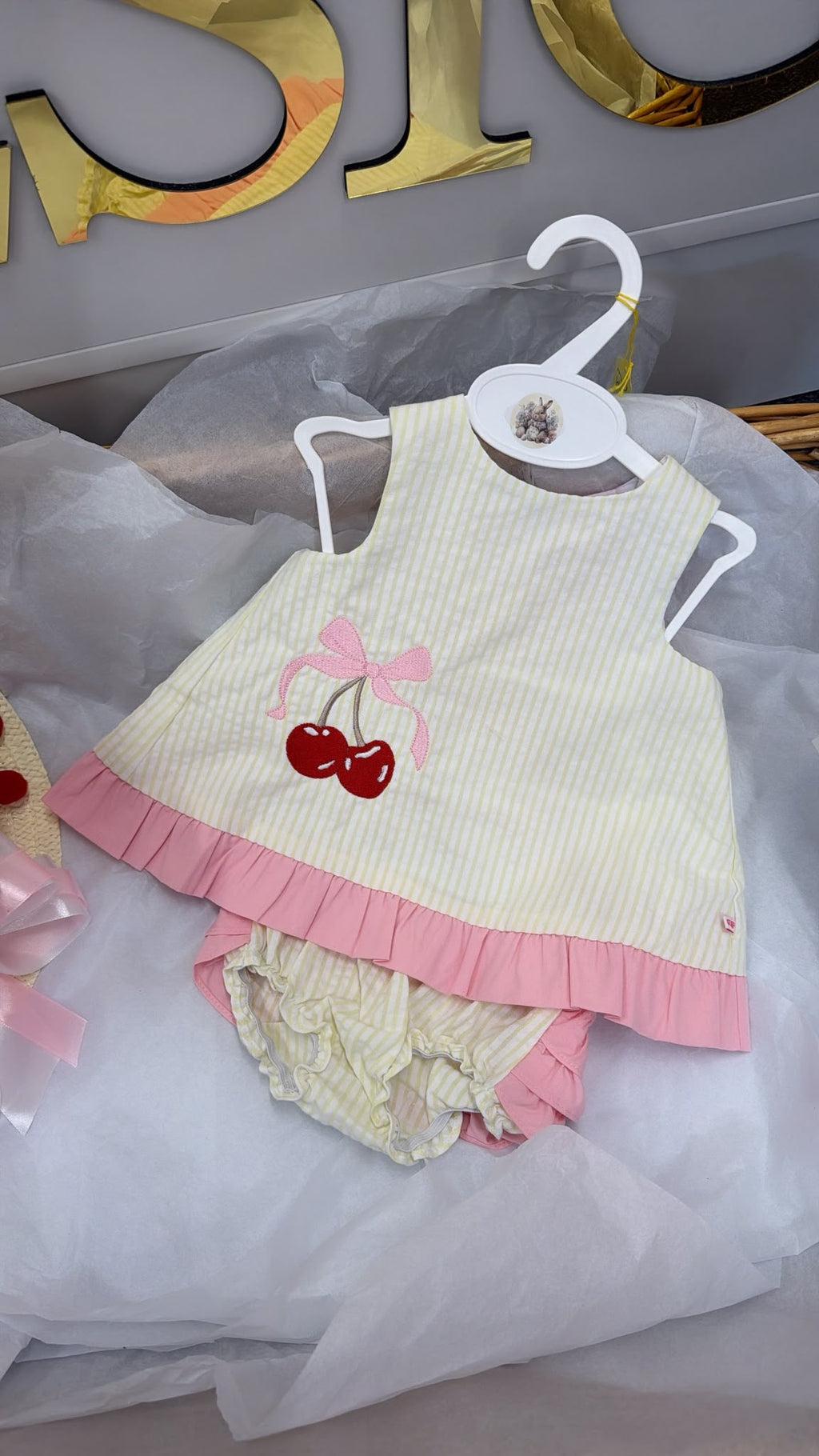 Cherry pink swing top and pant